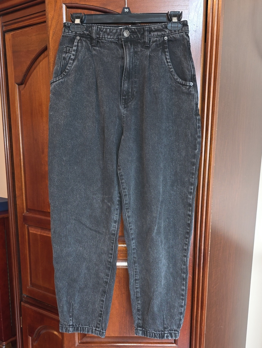 Zara Black High-Waist Mom Jeans XS